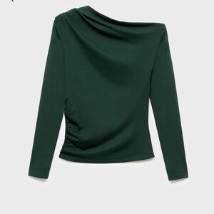 Long Sleeved Top with Asymmetrical Neck line